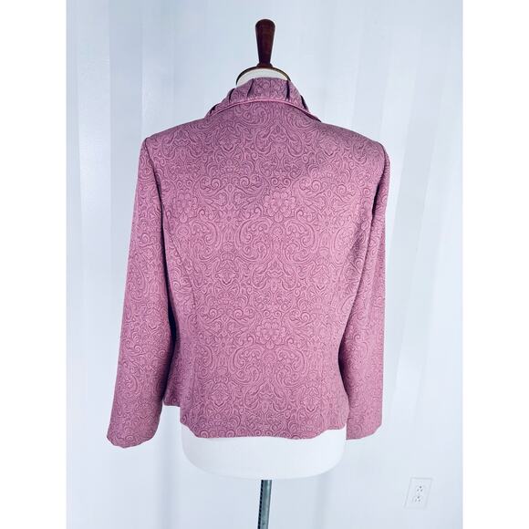 DORBY Women’s Mauve Paisley Jacket Sz 10 - Picture 4 of 9